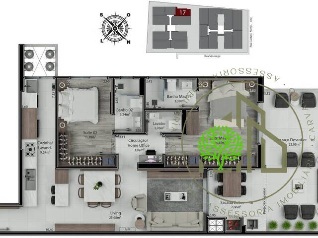 #2026107 - Apartamento para Venda em São José - SC